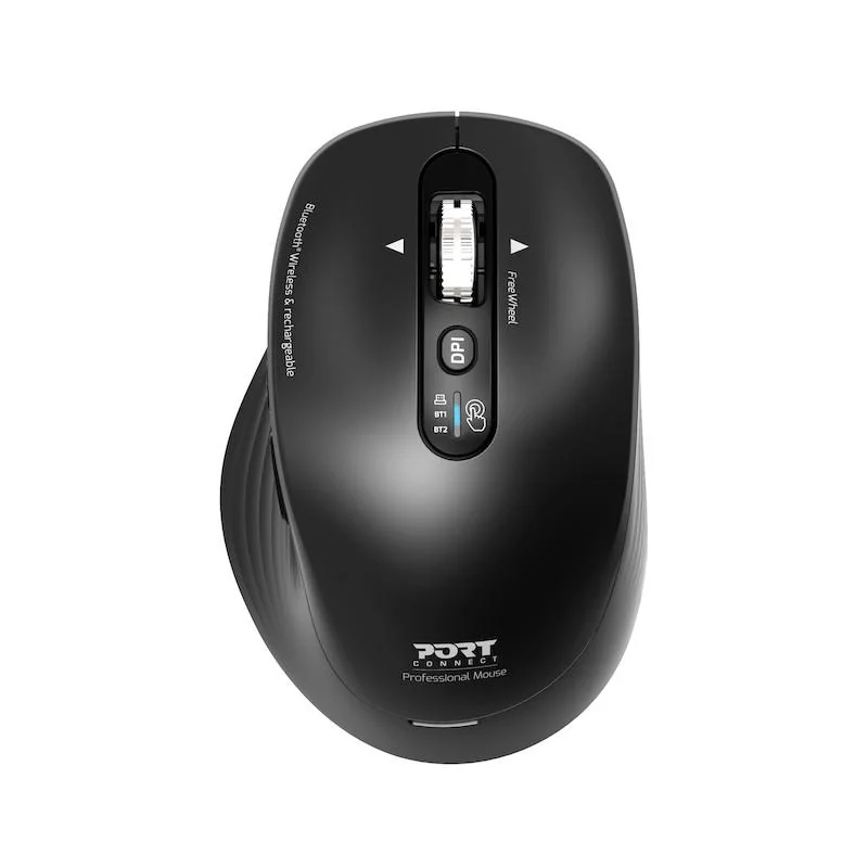 Rato sem fios Port Designs Business Bluetooth + 2.4GHz recarregável USB-C