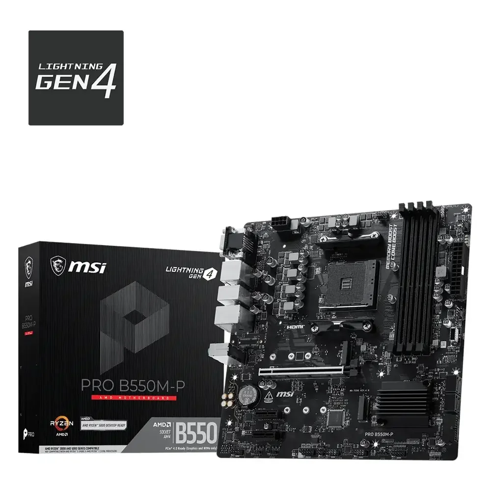 Motherboard MSI PRO B550M-P Socket AM4 Chipset AMD B550
