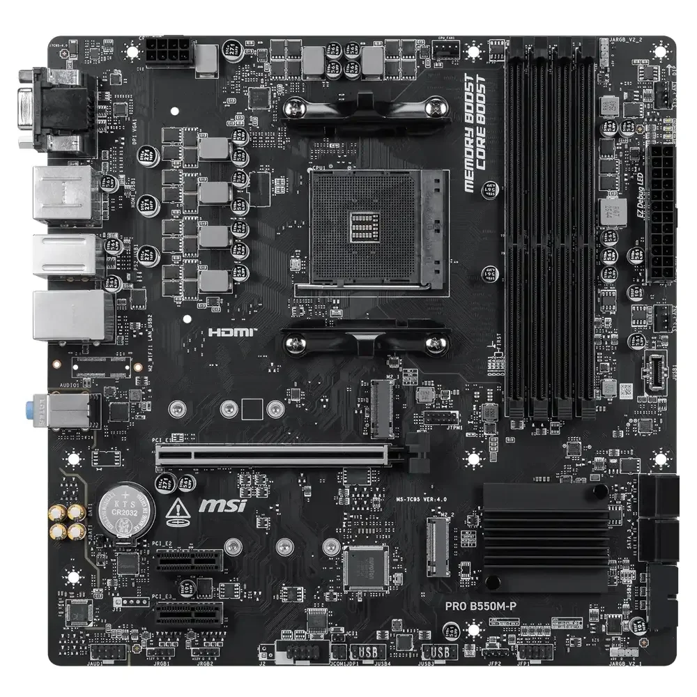 Motherboard MSI PRO B550M-P Socket AM4 Chipset AMD B550 - Imagem 2