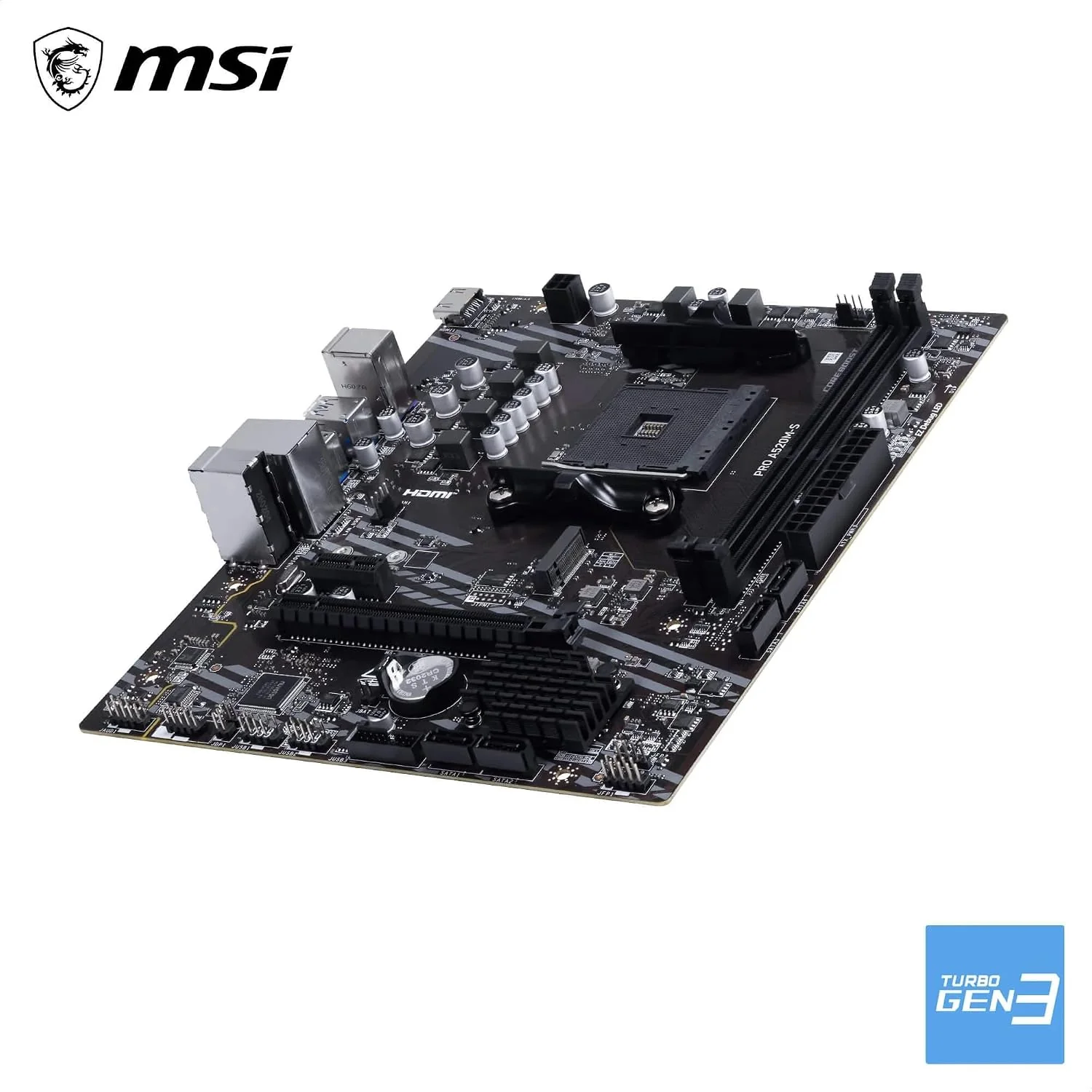 Motherboard MSI PRO A520M-S Socket AM4 AMD A520 Micro-ATX - Imagem 3