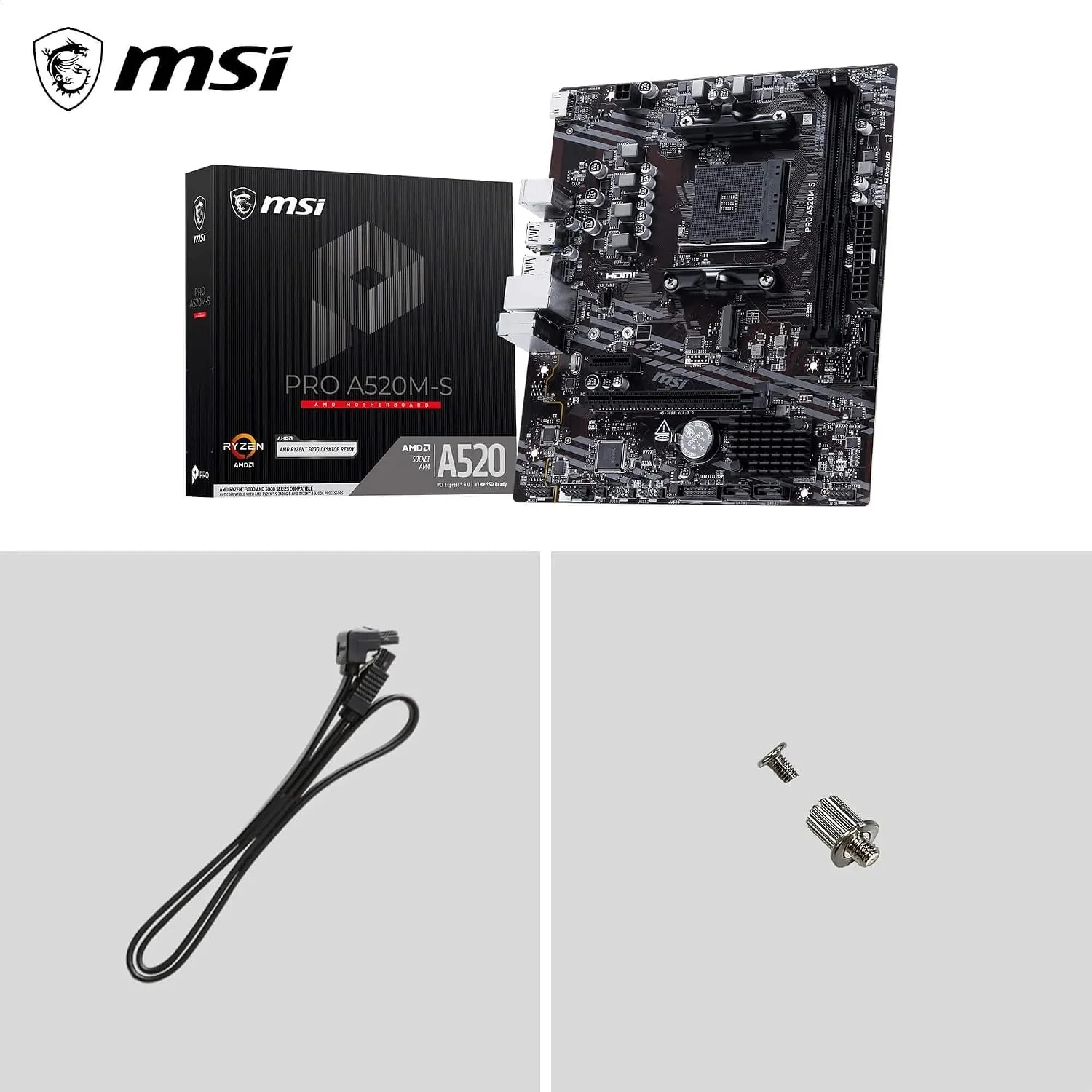 Motherboard MSI PRO A520M-S Socket AM4 AMD A520 Micro-ATX - Imagem 6