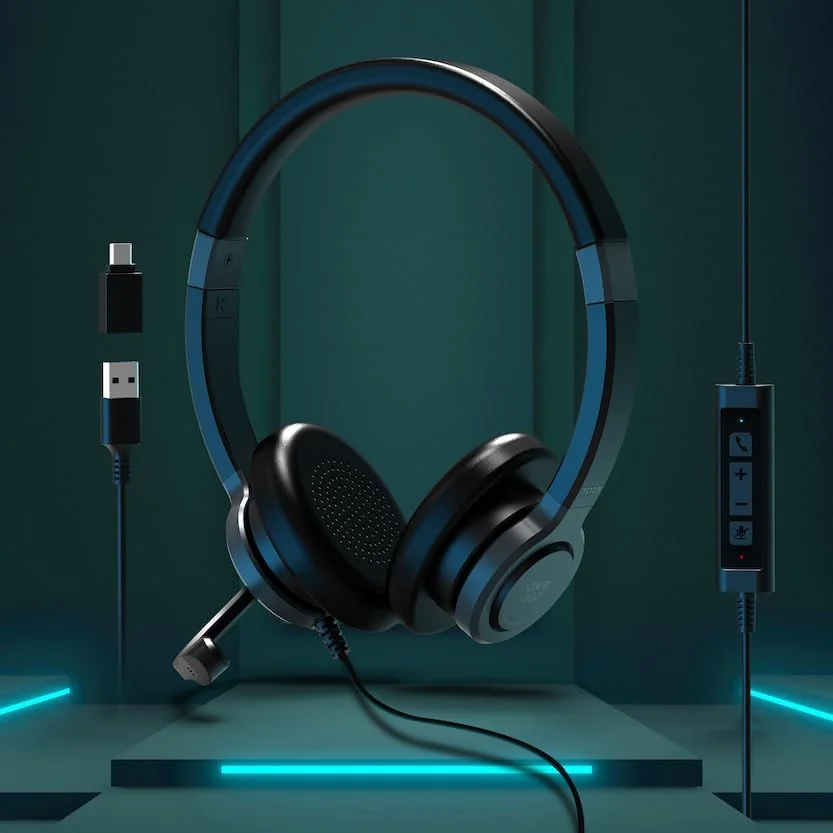 Auscultadores Estéreo Port Designs Office com Microfone USB-C/USB-A - Imagem 6
