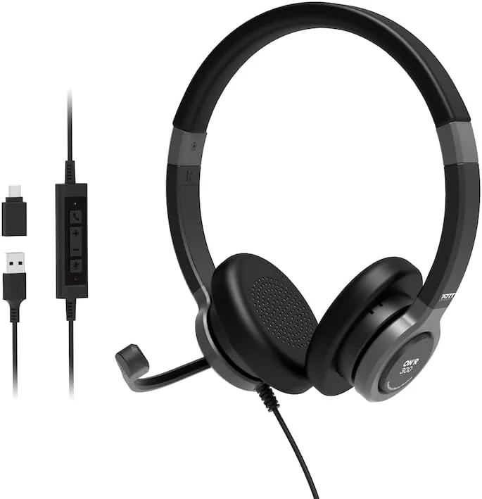 Auscultadores Estéreo Port Designs Office com Microfone USB-C/USB-A - Imagem 5