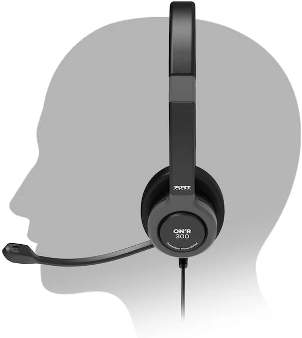 Auscultadores Estéreo Port Designs Office com Microfone USB-C/USB-A - Imagem 7