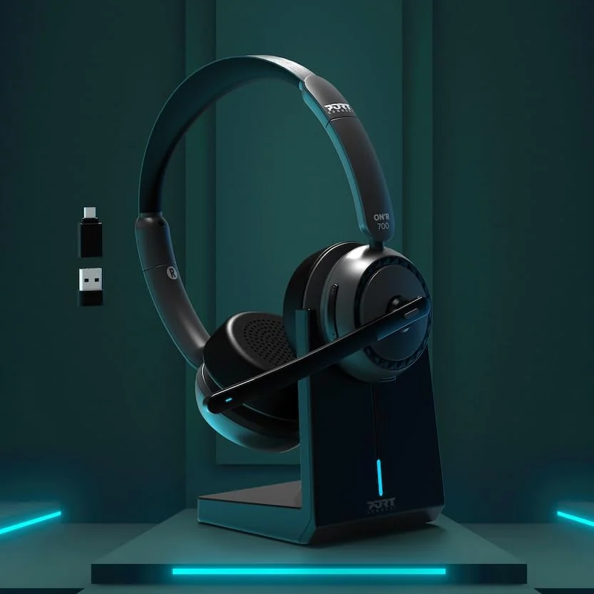 Auriculares Bluetooth Port Designs Binaural Headset Pro com Base de Carregamento - Imagem 5