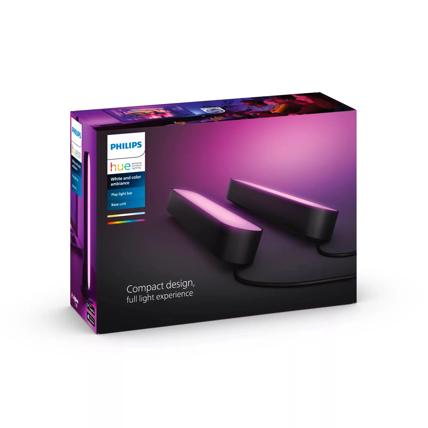 Barra de Luz Inteligente Philips Hue Play Pack Duplo Preto Multicolor Bluetooth - Imagem 8