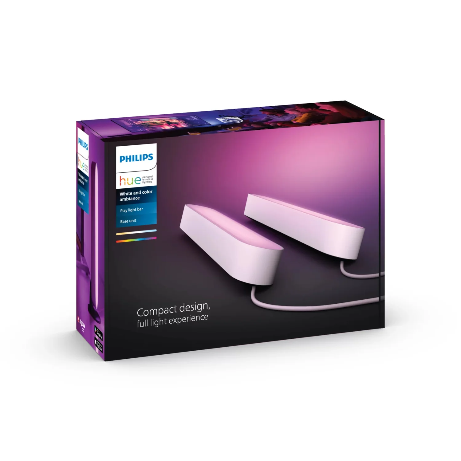 Candeeiro Inteligente Philips Hue Play Pack Duplo Branco - Imagem 7