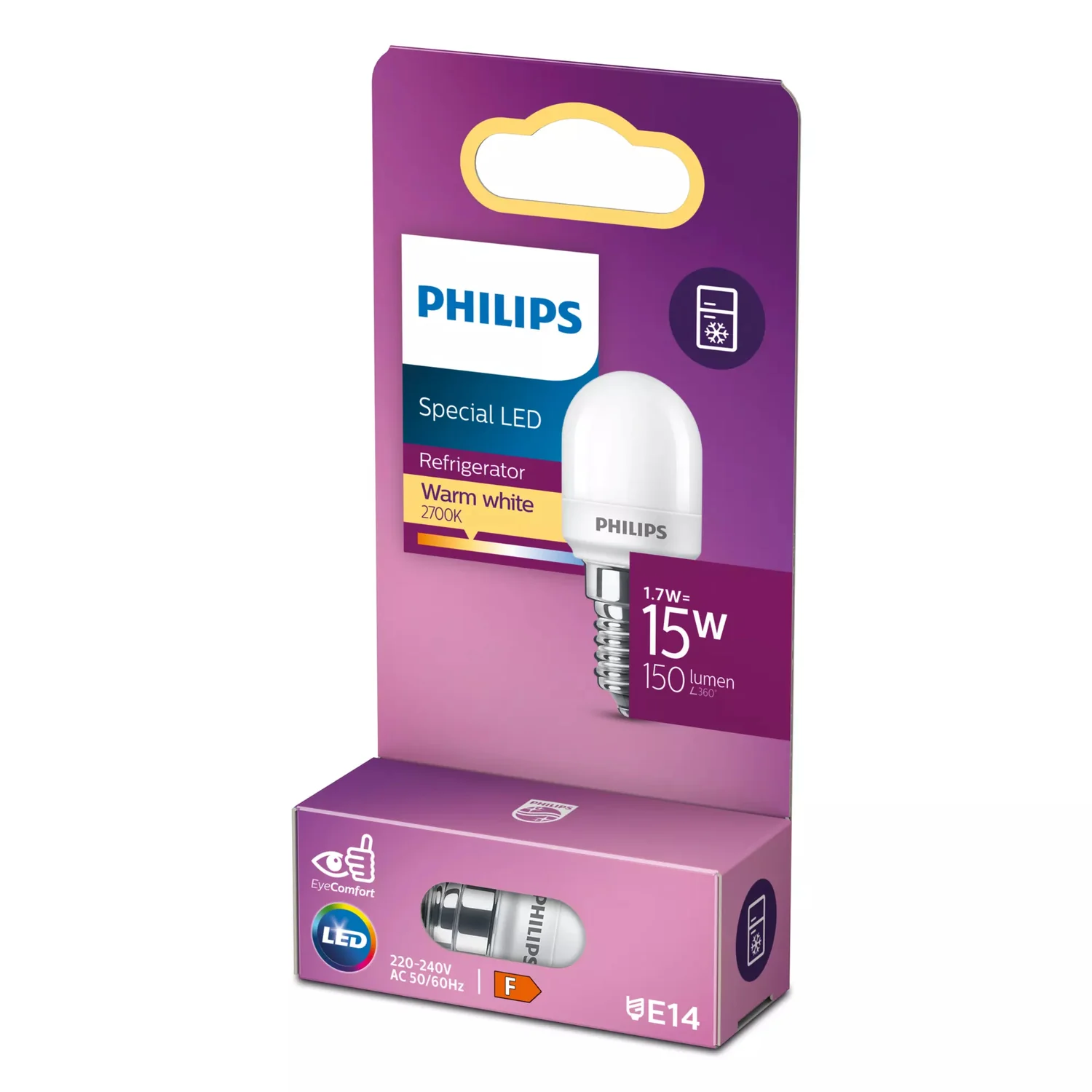 Lâmpada Philips LED Vela T25 E14 15W Equivalente 150lm 2700K Branco Quente Decorativa Pequena - Imagem 2