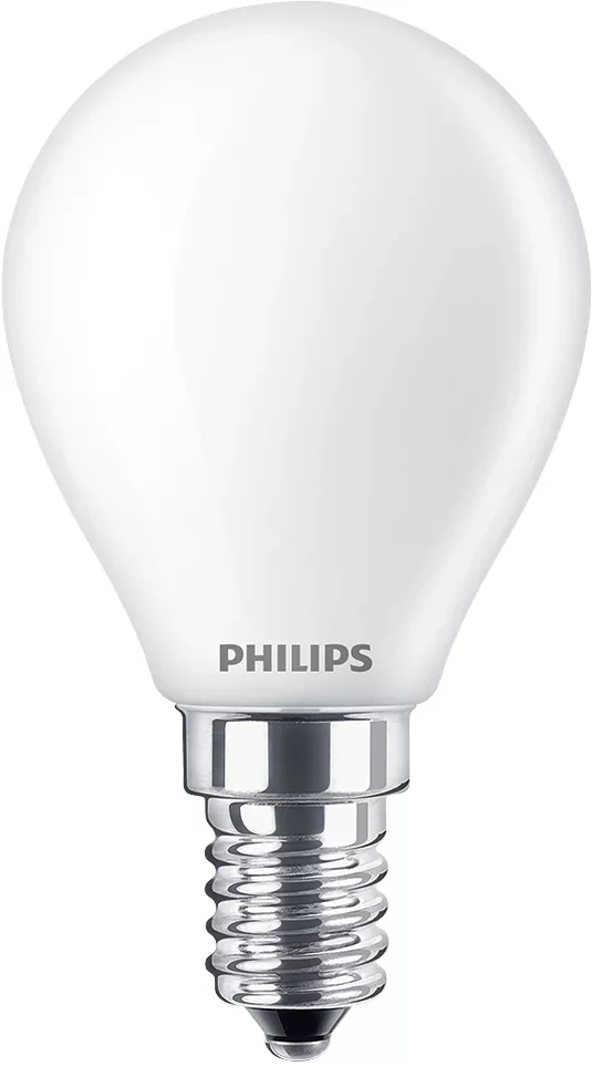 Lâmpada LED Philips E14 P45 Vela 4,3W 470lm Branco Quente 2700K Fosca