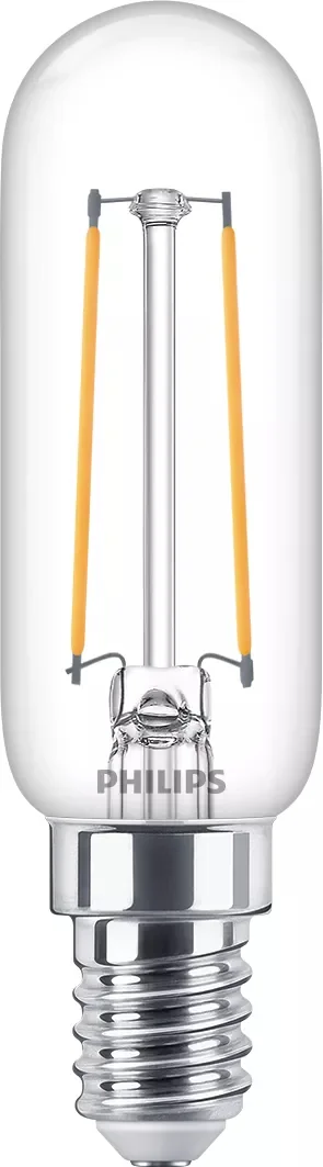Lâmpada Philips LED Vela Lustre T25 E14 15W Equivalente 250lm 2700K Branco Quente Compacta