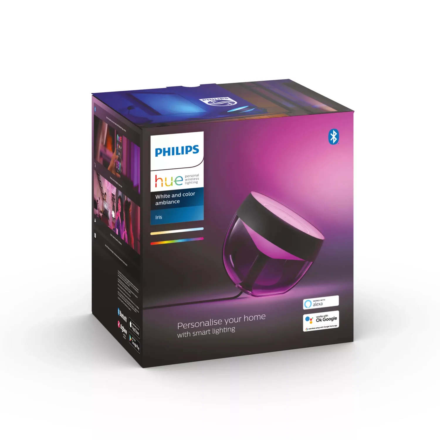 Candeeiro de Mesa Inteligente Philips Hue Iris Gen4 LED RGB Preto - Imagem 5