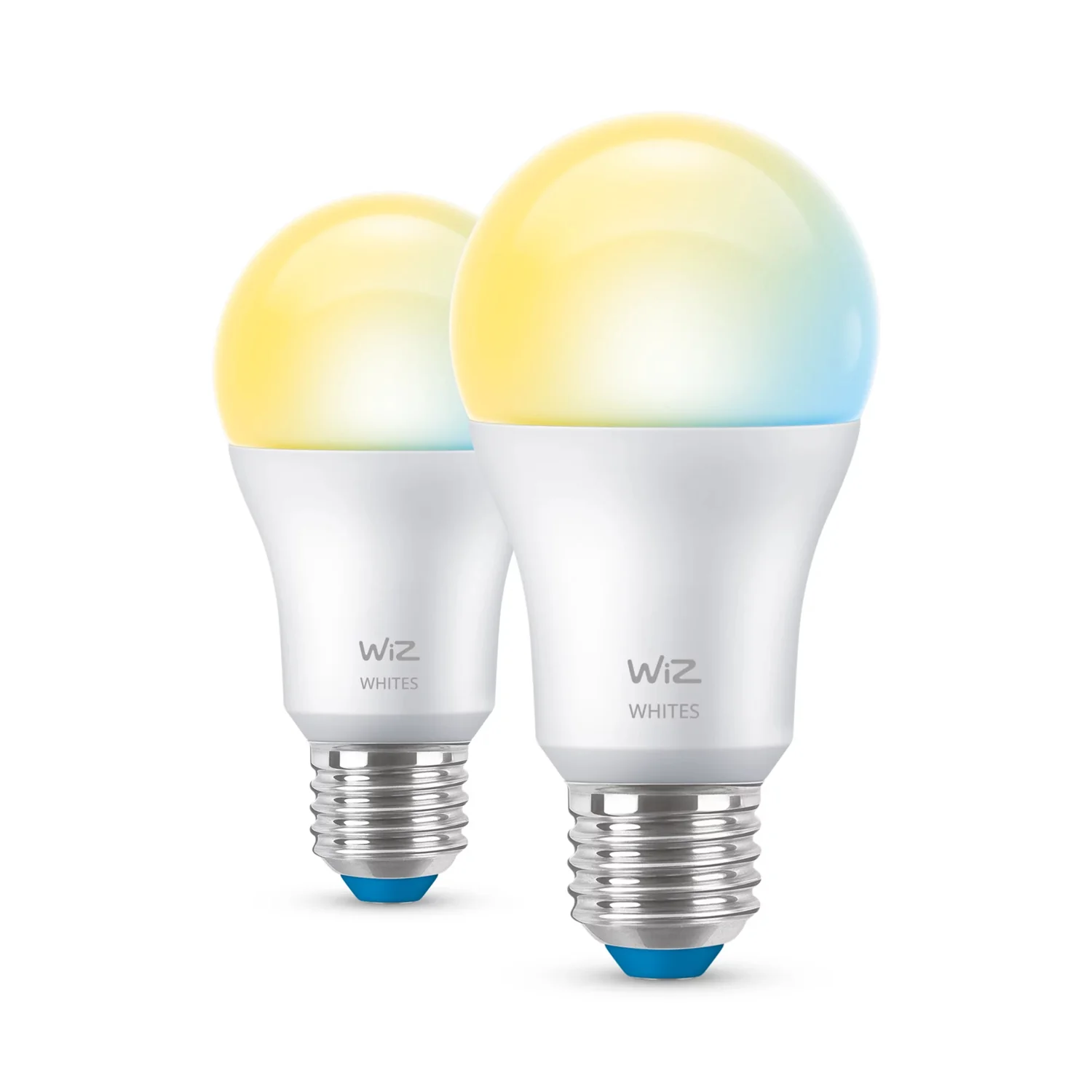 Lâmpadas Philips WiZ A60 E27 60W Equivalente 806lm Smart Wi-Fi 2700-6500K Pack 2 Unidades