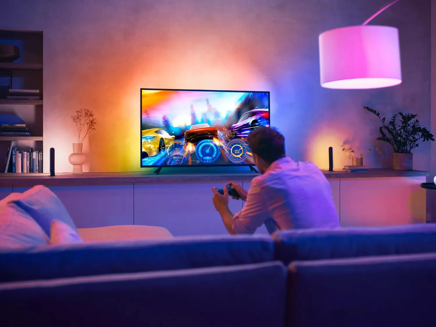 Fita LED Inteligente Philips Hue Play Gradient 3m para TV 75" ou maior RGB+Branco - Imagem 5