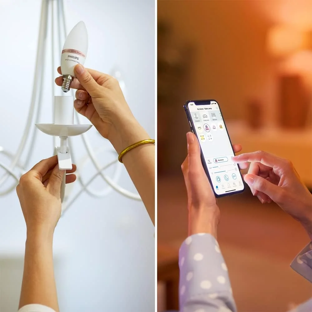 Lâmpada Philips LED Vela C37 E14 4.9W Equivalente 40W 470lm RGB Multi 2200-6500K Smart - Imagem 4