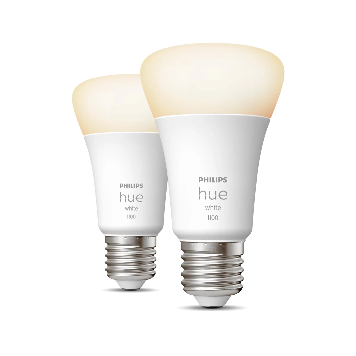 Lâmpada Inteligente Philips Hue White E27 A60 9,5W 1100lm Branco Quente Pack 2