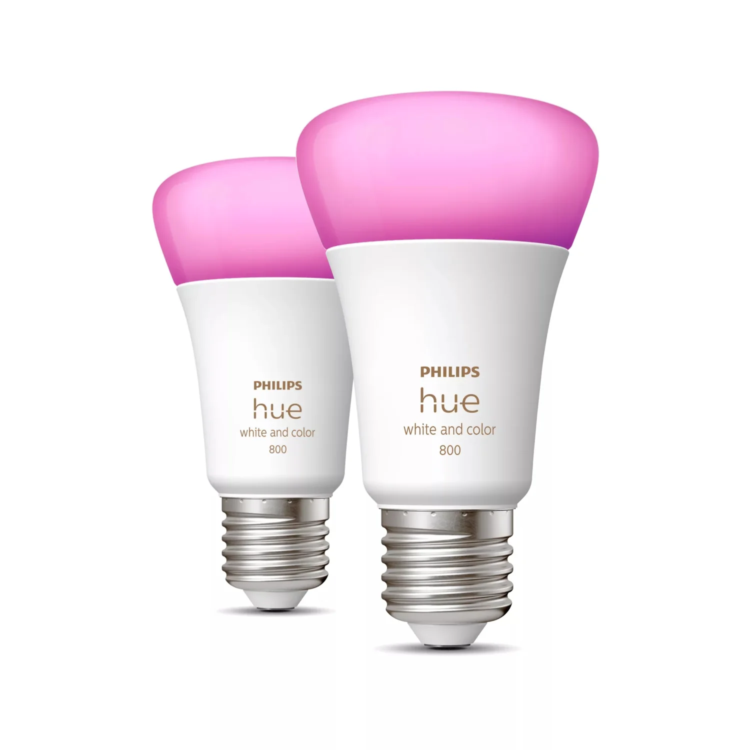 Lâmpada Philips Hue White Color Ambiance E27 6.5W A60 806lm RGB Bluetooth Zigbee Pack 2