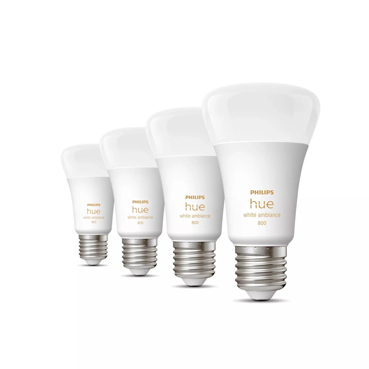 Pack 4 Lâmpadas Inteligentes Philips Hue White Ambiance E27 A60 6W Bluetooth - Imagem 2