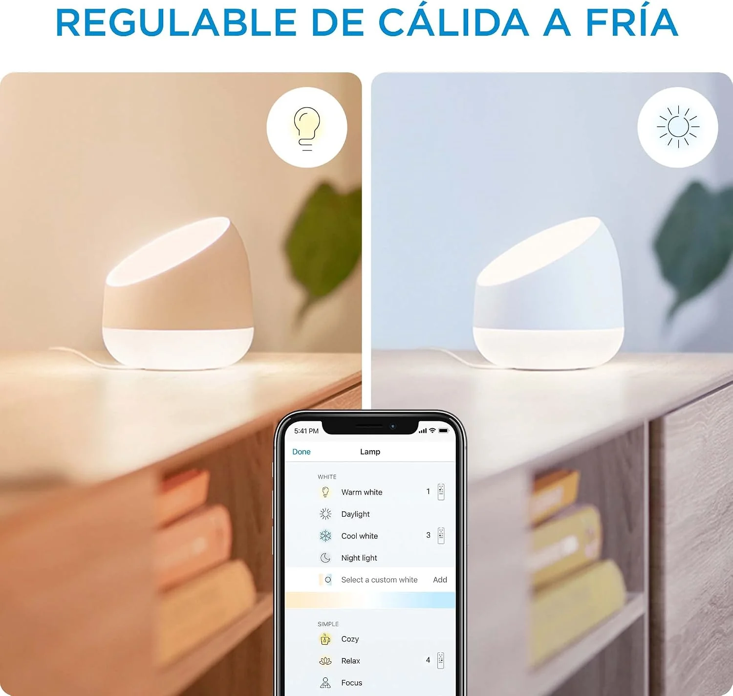 Candeeiro Inteligente Portátil WiZ Squire 9W RGB 2200K-6500K - Imagem 10