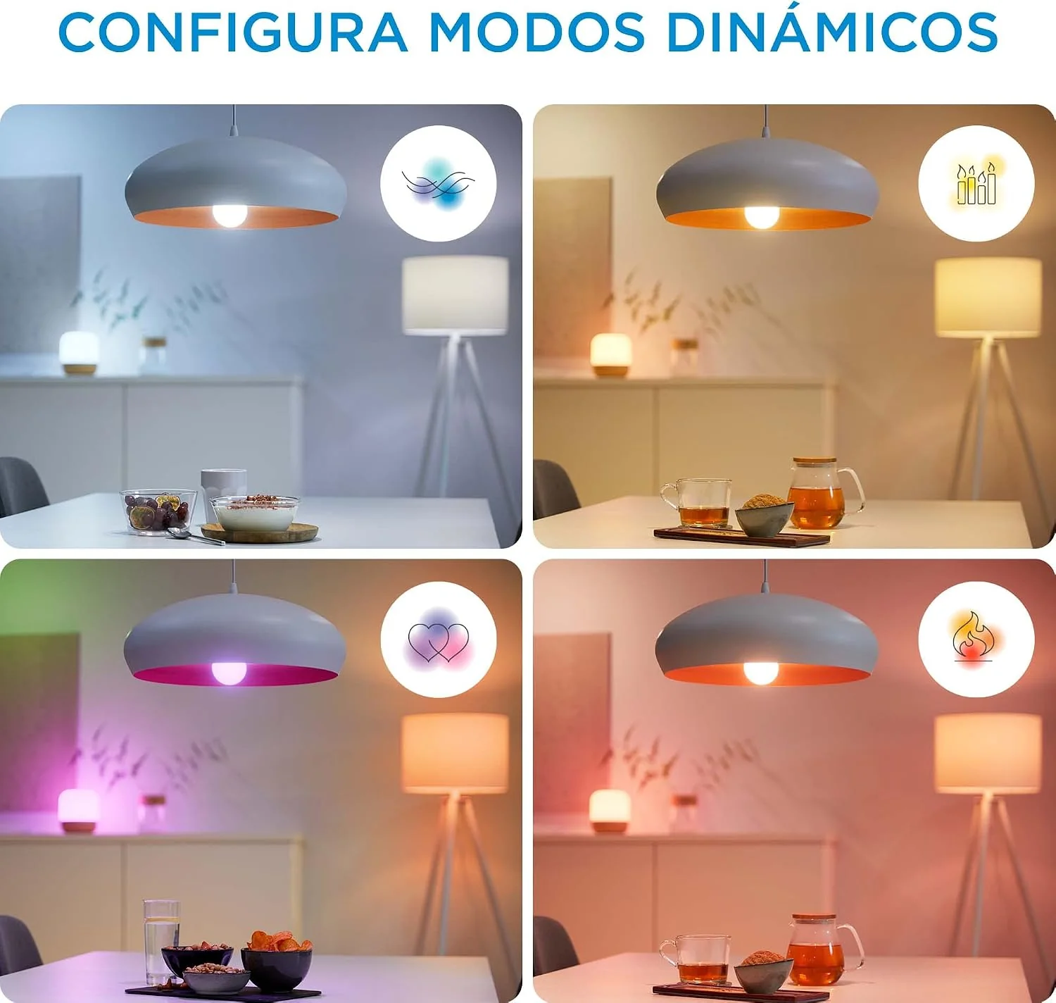 Candeeiro Inteligente Portátil WiZ Squire 9W RGB 2200K-6500K - Imagem 13
