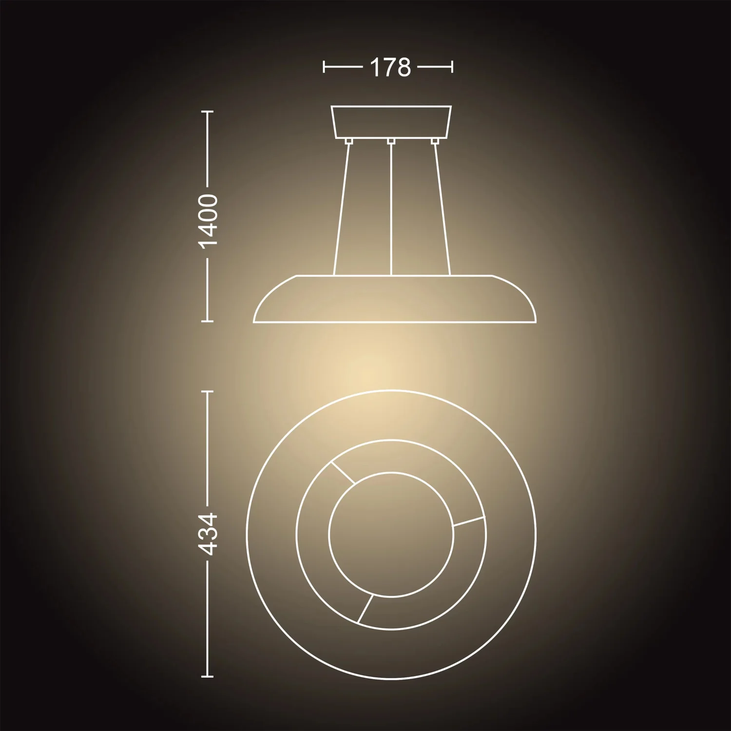 Candeeiro de Suspensão Inteligente Philips Hue Amaze Branco Luz Branca 25W - Imagem 5