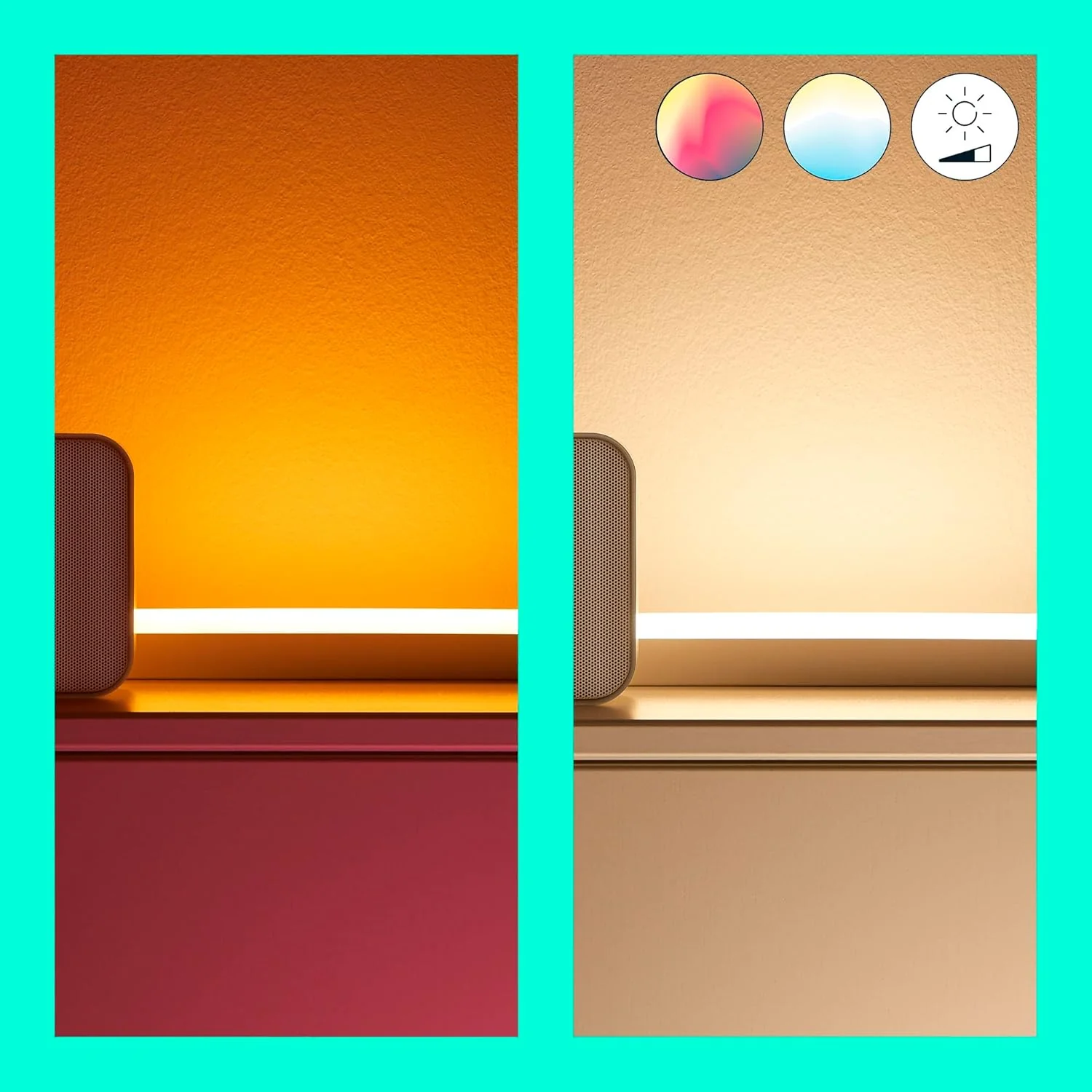 Barra de luz LED inteligente WiZ Wi-Fi Bluetooth multicolor RGB - Imagem 5