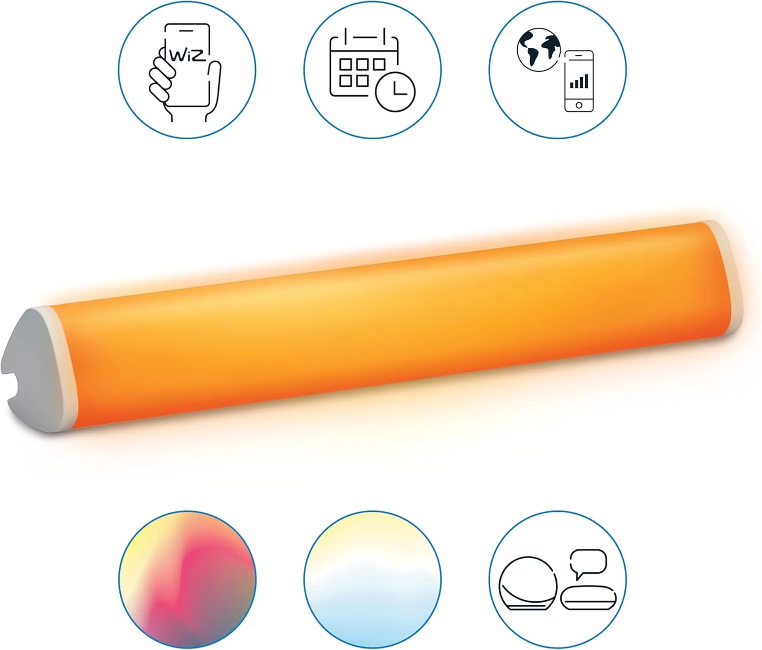 Barra de luz LED inteligente WiZ Wi-Fi Bluetooth multicolor RGB - Imagem 2