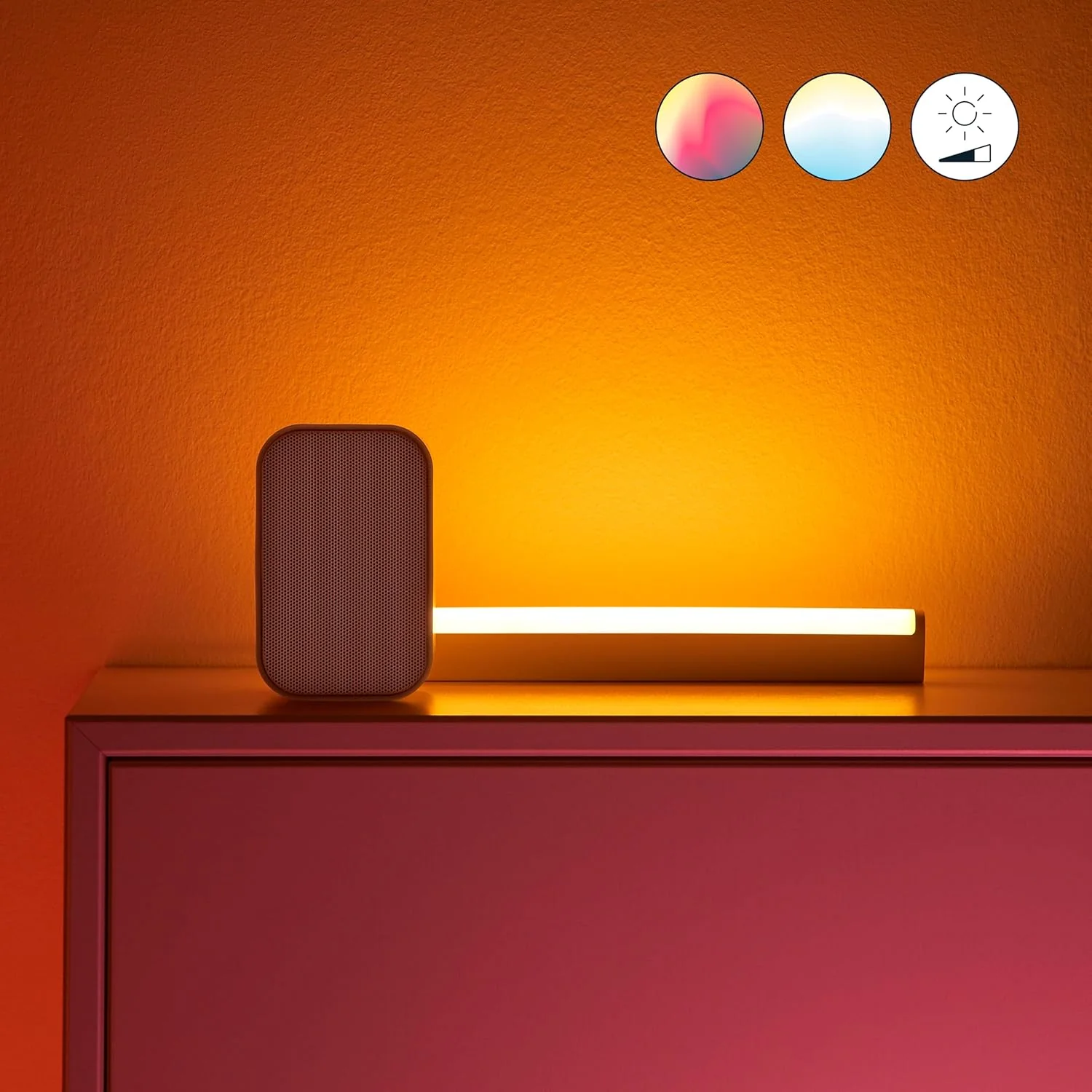 Barra de luz LED inteligente WiZ Wi-Fi Bluetooth multicolor RGB - Imagem 3