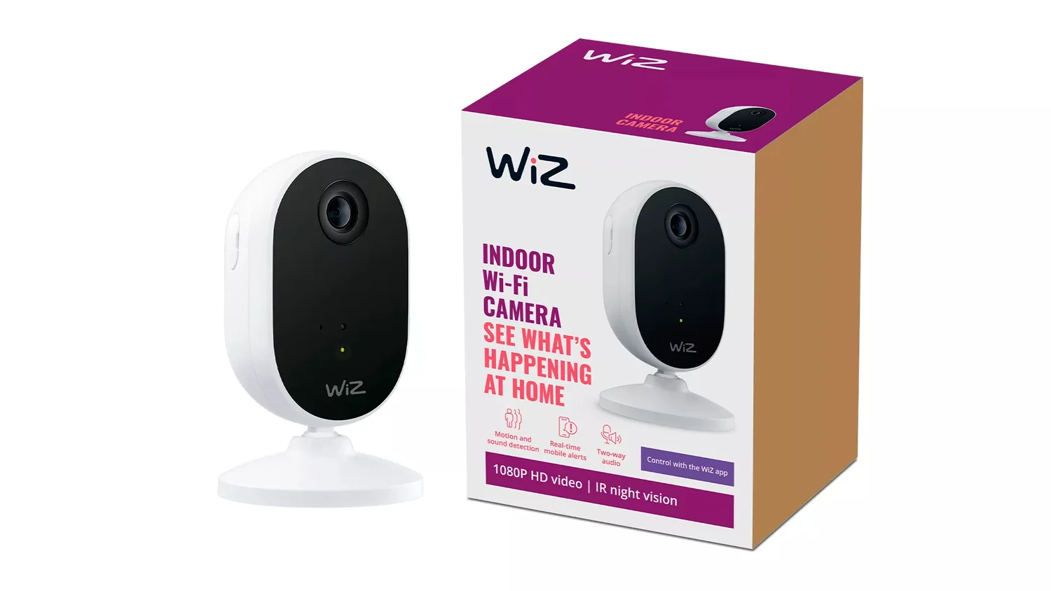 Câmara de Segurança IP WiZ para Interiores 1080p Wi-Fi Visão Noturna Áudio Bidirecional - Imagem 2