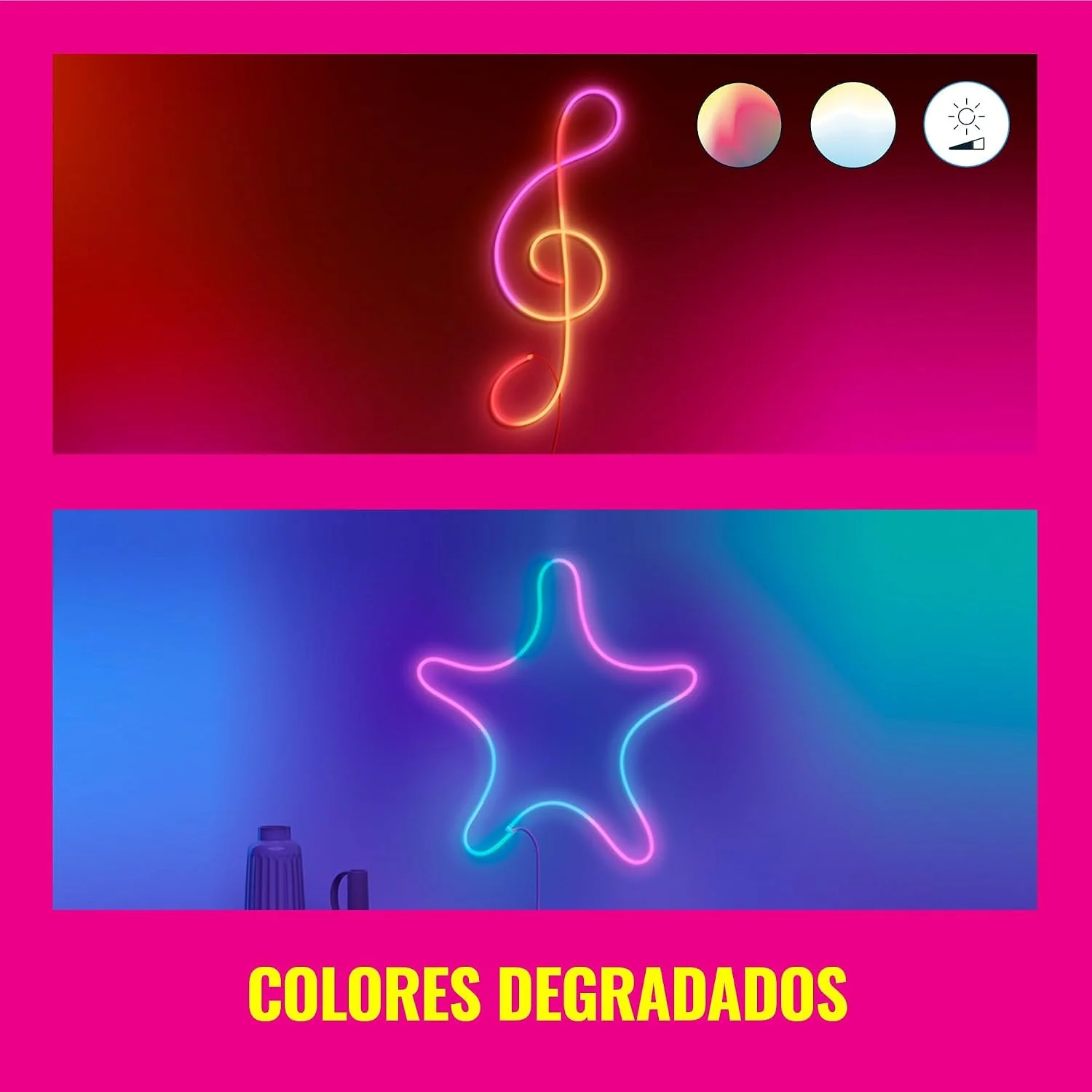 Fita LED Neon Flexível WiZ Neon Flex Strip Kit 3m com Ligação Type-C - Imagem 4