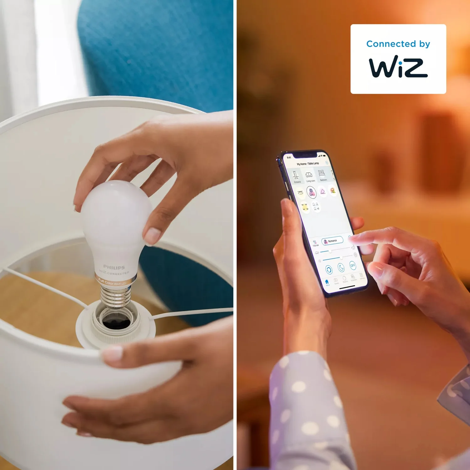 Lâmpada LED Philips WiZ P45 E14 4.9W (40W) 470lm RGB Inteligente Wi-Fi Bluetooth - Imagem 6