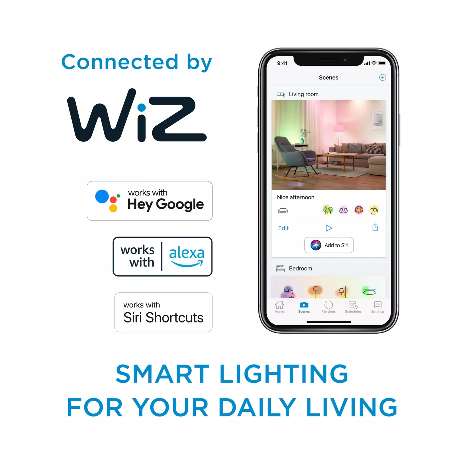 Lâmpada Inteligente LED Philips WiZ P45 E27 4.9W (40W) 470lm RGB Wi-Fi Bluetooth - Imagem 5