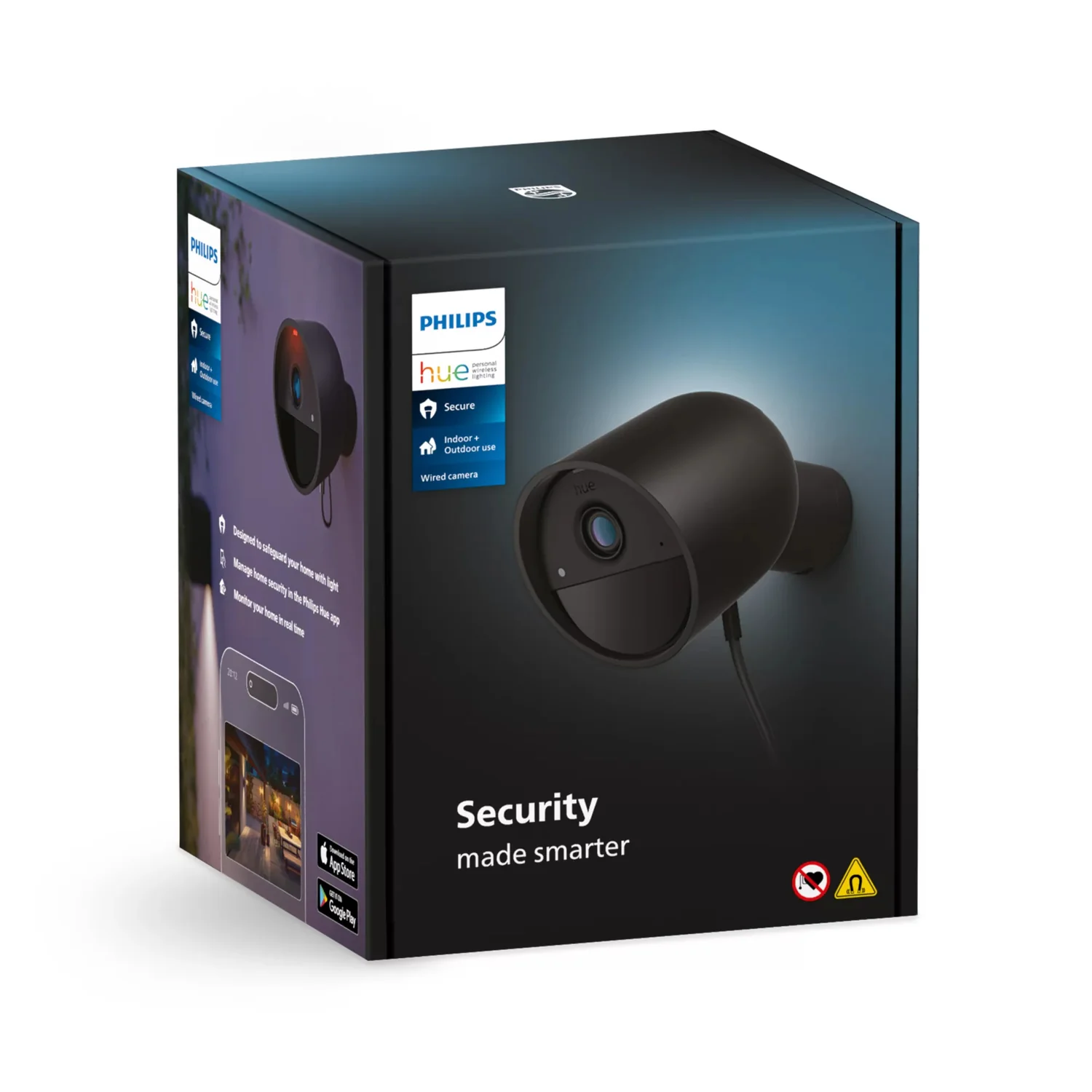 Câmara de Segurança IP Philips Hue Secure com Fios 1080p Preta IP65 Montagem em Parede - Imagem 4