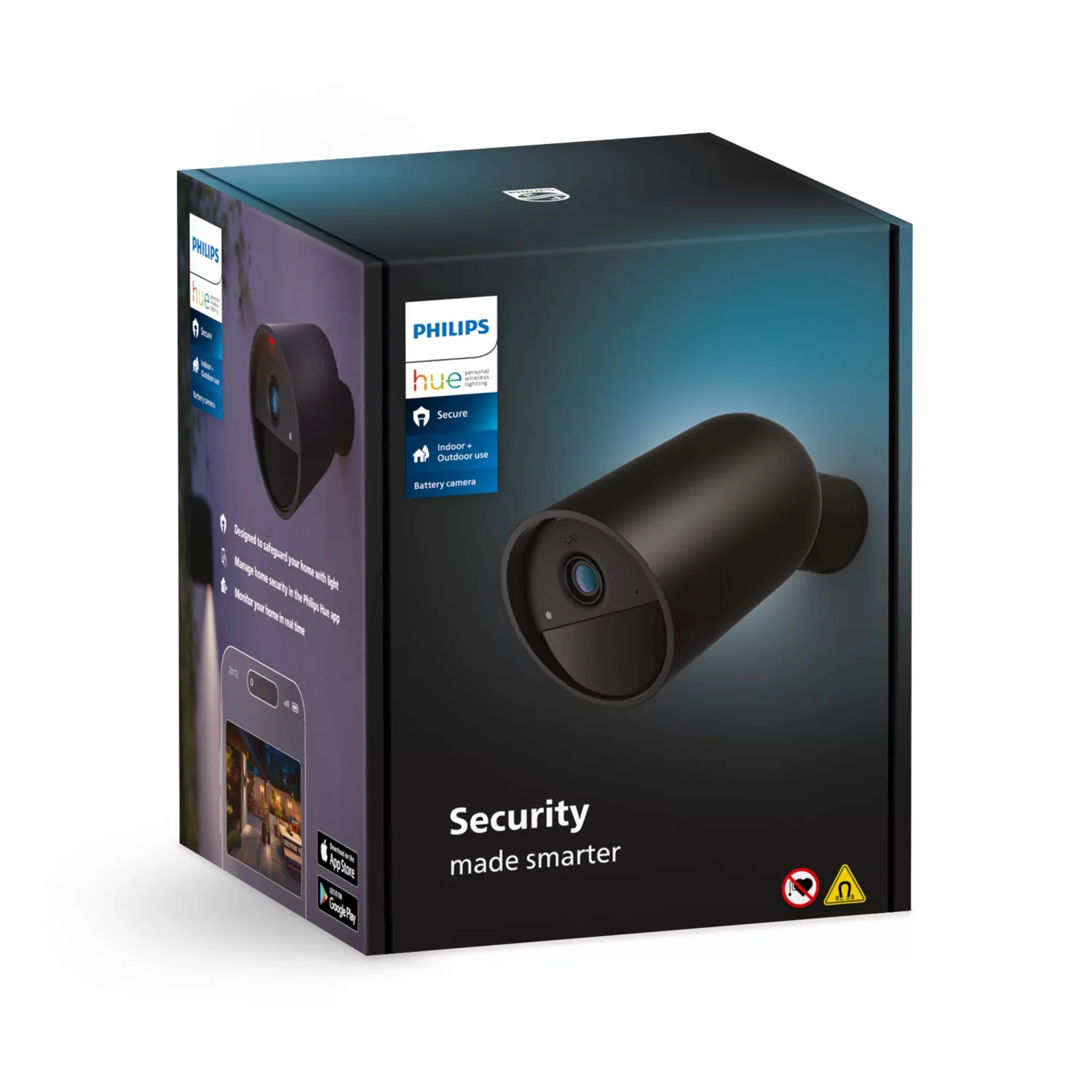 Câmara de Segurança IP Philips Hue Secure com Bateria 1080p Sem Fios Preta IP65 - Imagem 3