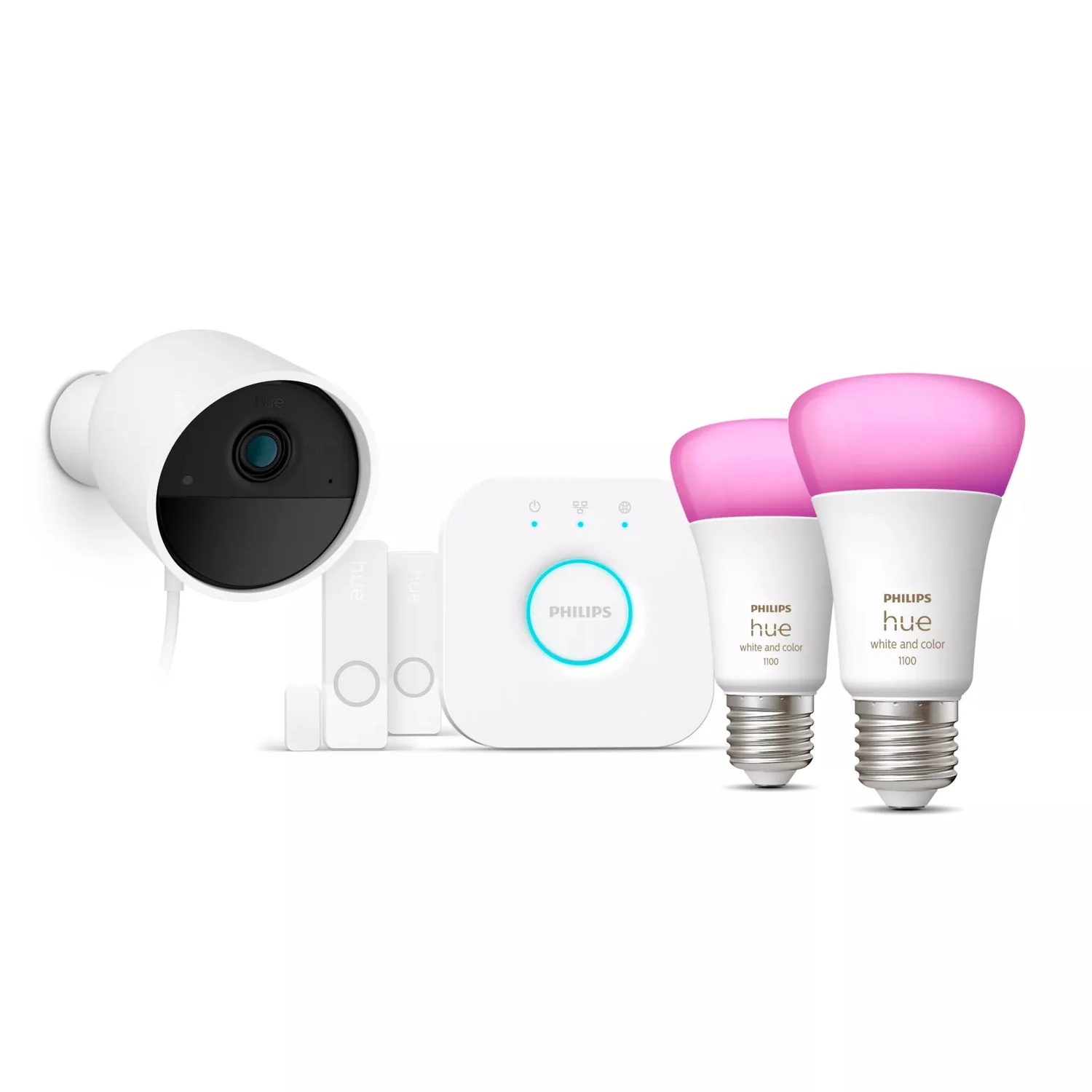 Kit de Segurança Inteligente Philips Hue Secure com Câmara, Sensores e Lâmpadas E27