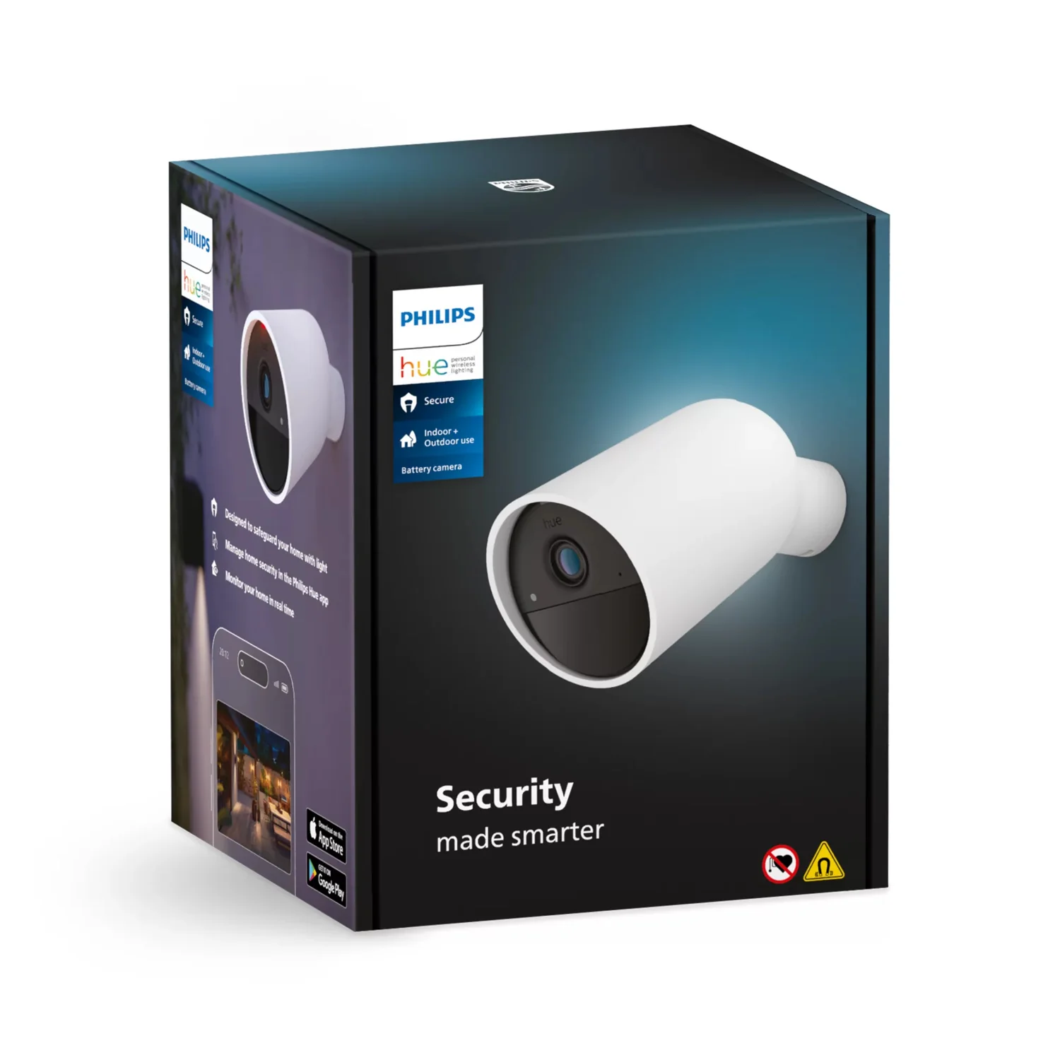 Câmara de Vigilância Philips Hue Secure com Bateria Branca Sem Fios - Imagem 3