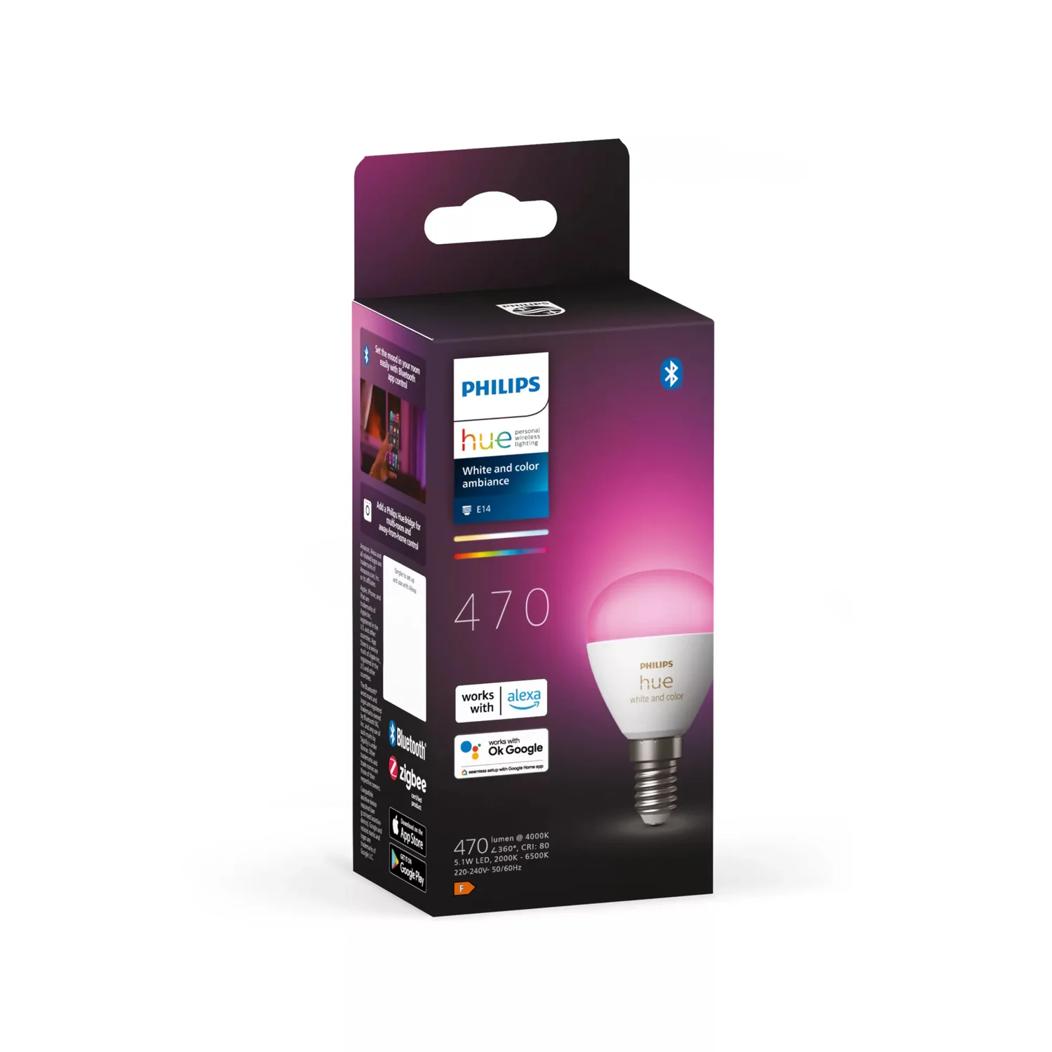 Lâmpada Inteligente Philips Hue White and Color Ambiance E14 P45 4,3W - Imagem 3