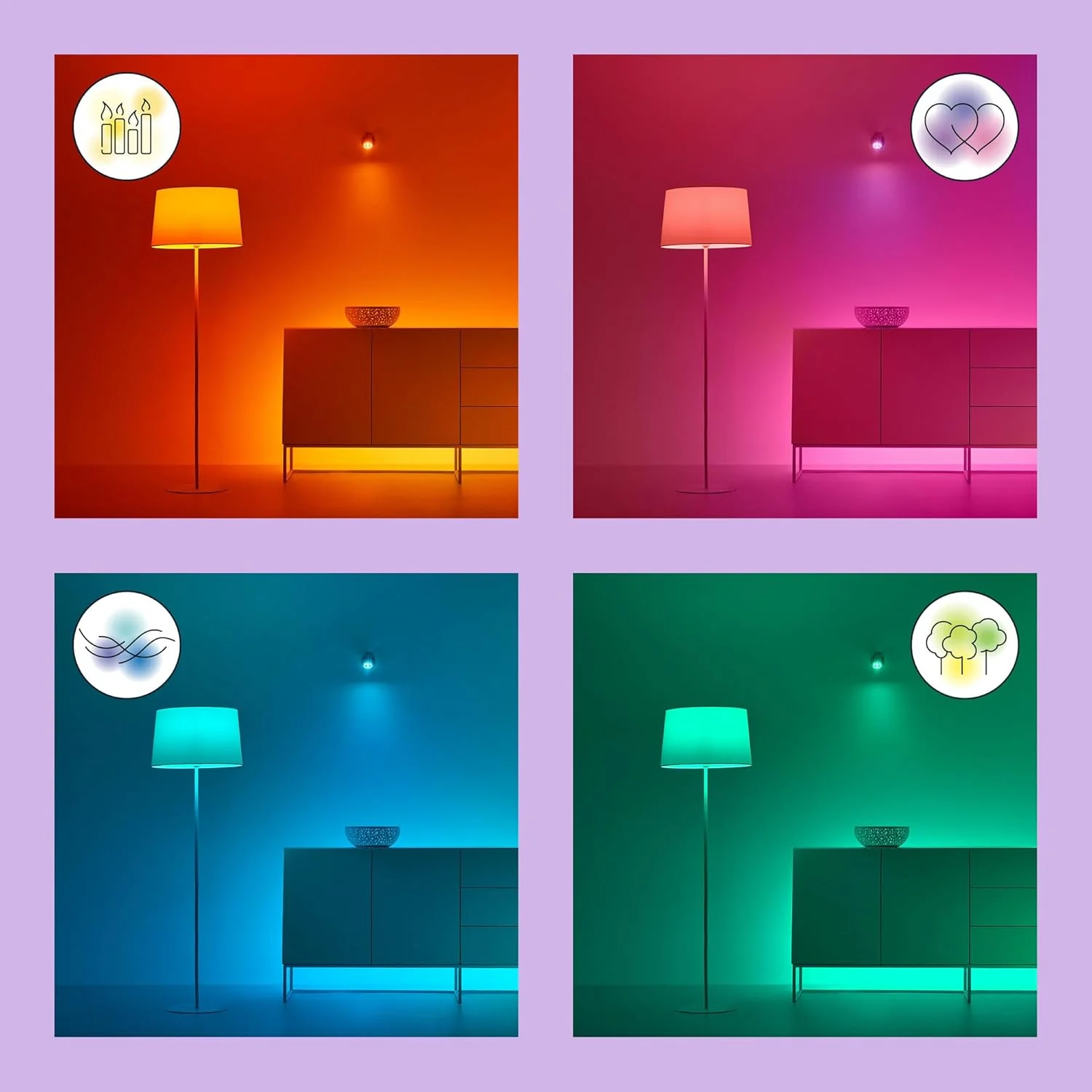 Lâmpada Inteligente LED Signify A60 E27 RGB 8.5W (60W) 806lm Wi-Fi Bluetooth Branco - Imagem 6