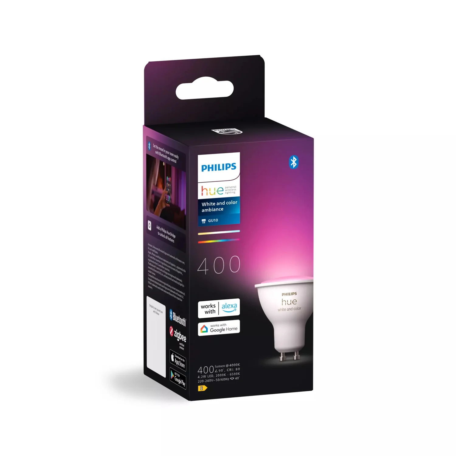 Lâmpada inteligente Philips Hue White and Color GU10 4.2W - Imagem 2