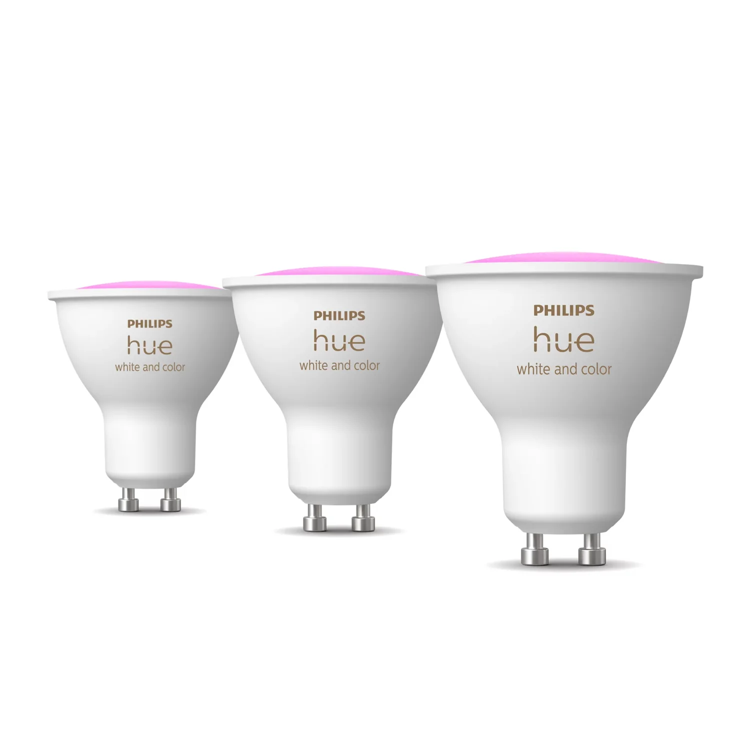Lâmpada Inteligente Philips Hue GU10 White & Color Ambiance 4,2W 400lm Pack 3