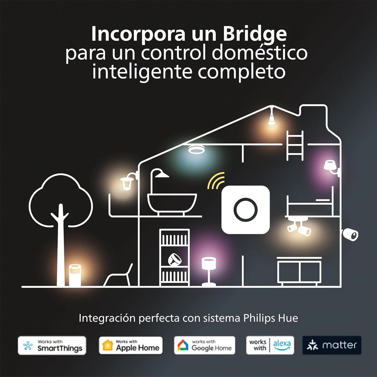 Lâmpada Philips Hue White Ambiance GU10 4.3W LED Bluetooth Zigbee 2200-6500K Pack 3 Unidades - Imagem 5