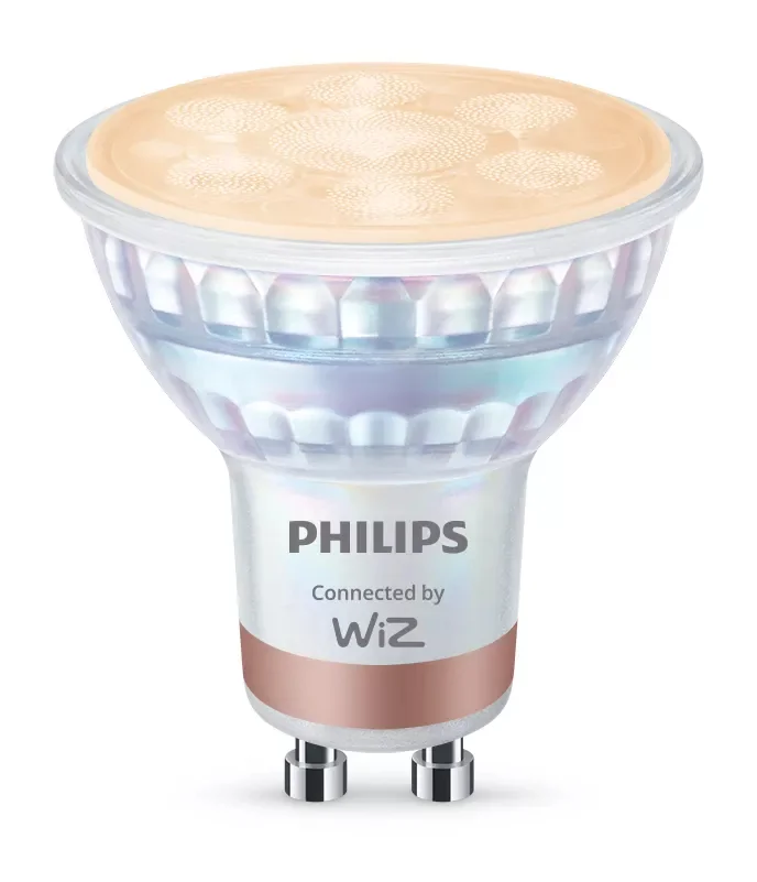 Lâmpada LED Inteligente Philips WiZ GU10 PAR16 4,7W Wi-Fi Bluetooth Branco Regulável