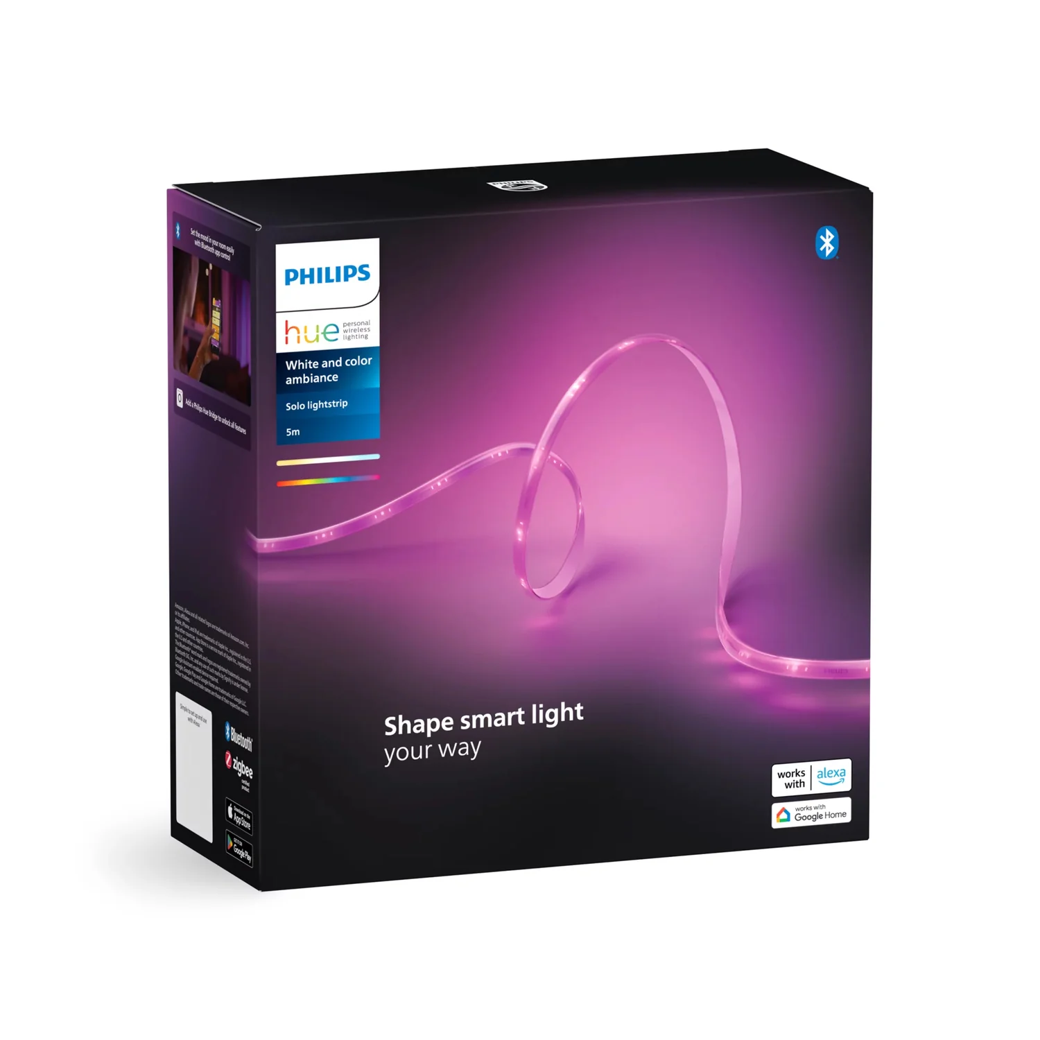 Fita LED Inteligente Philips Hue Solo 5m RGB+Branco Bluetooth/Zigbee - Imagem 3
