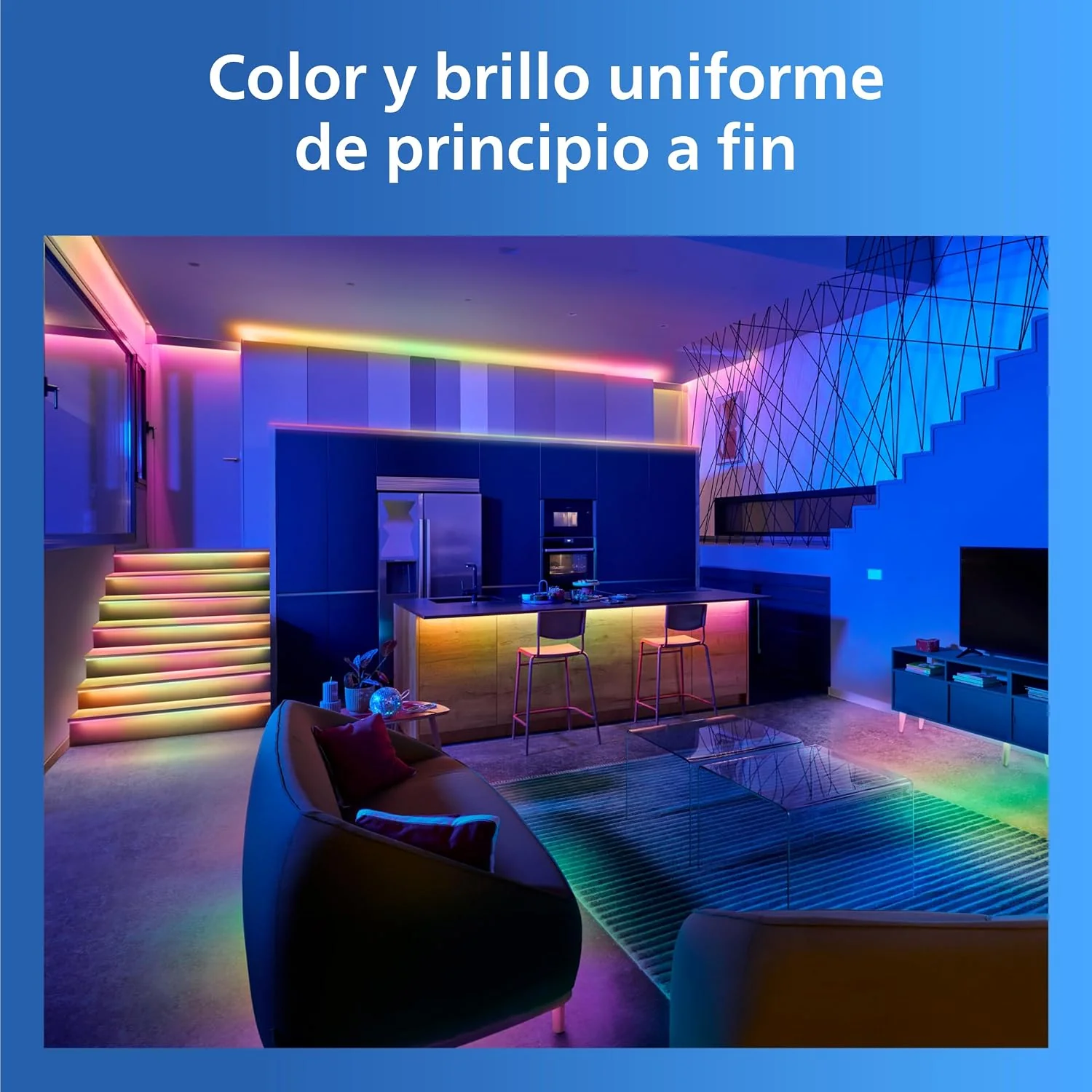 Fita LED Inteligente Signify PHI RGBIC 20m Wi-Fi Bluetooth 2700K-6500K Branco - Imagem 6