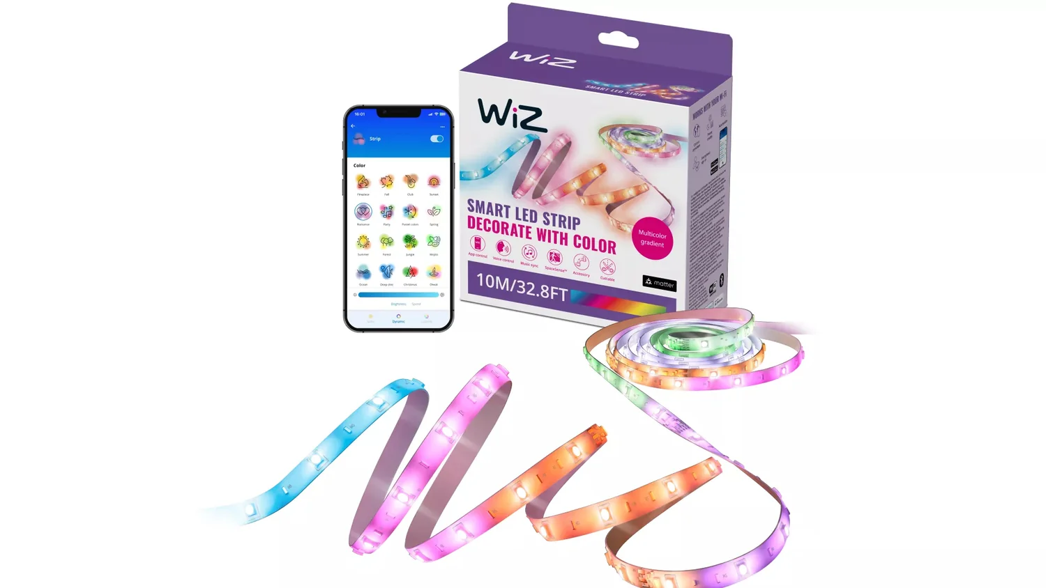 Fita LED Inteligente WiZ RGBIC 10m Wi-Fi Multicolor com Segmentos Independentes - Imagem 2