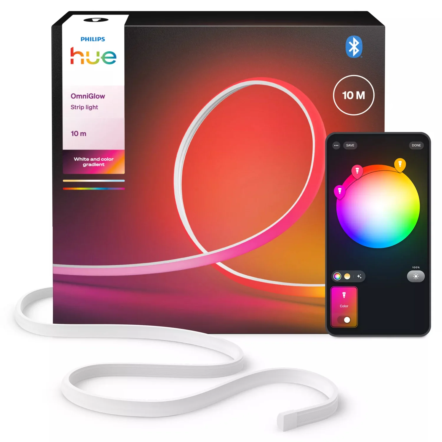 Faixa de Luz Inteligente Philips Hue OmniGlow 10m Multicolor Bluetooth/Zigbee - Imagem 3