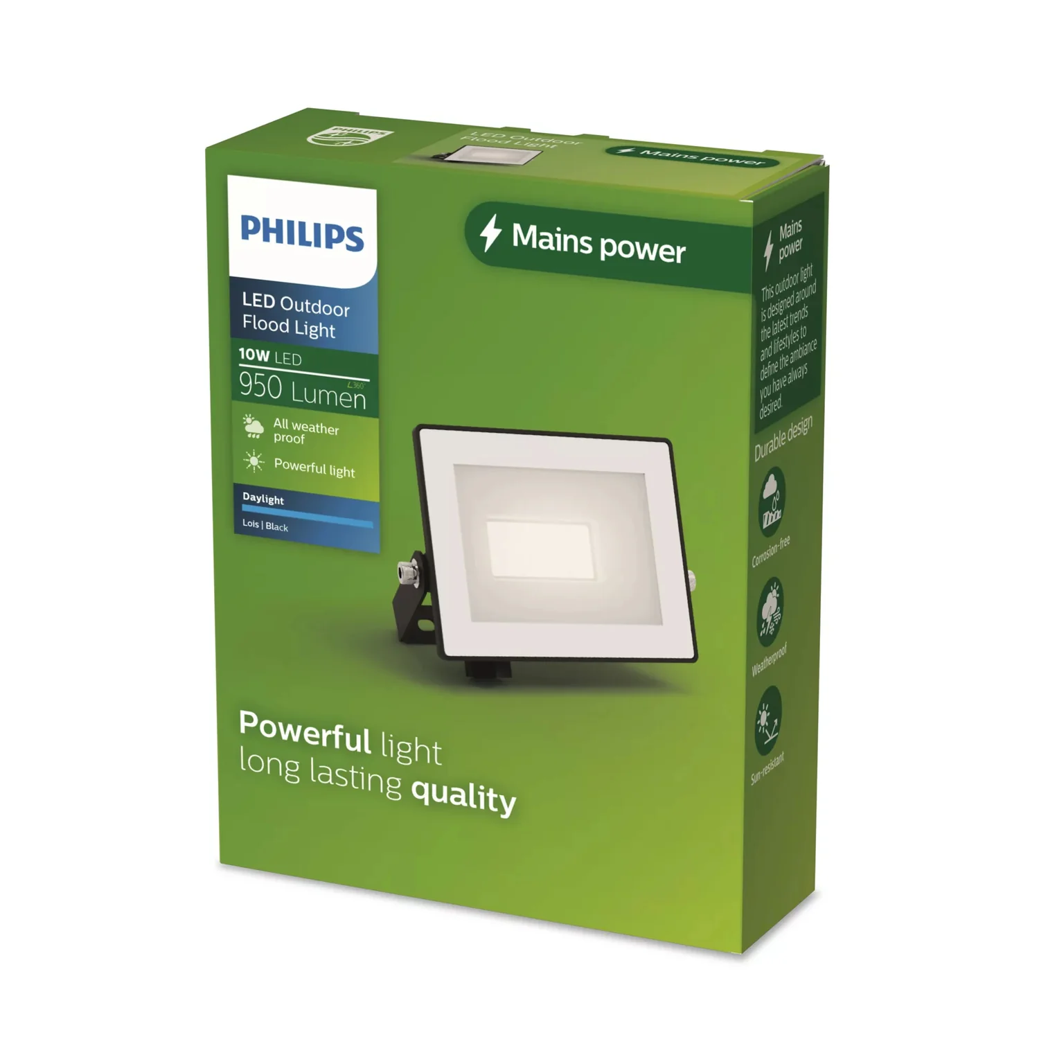 Projetor LED Signify Lois Flood 10W 950lm 5000K IP65 Exterior Preto - Imagem 3
