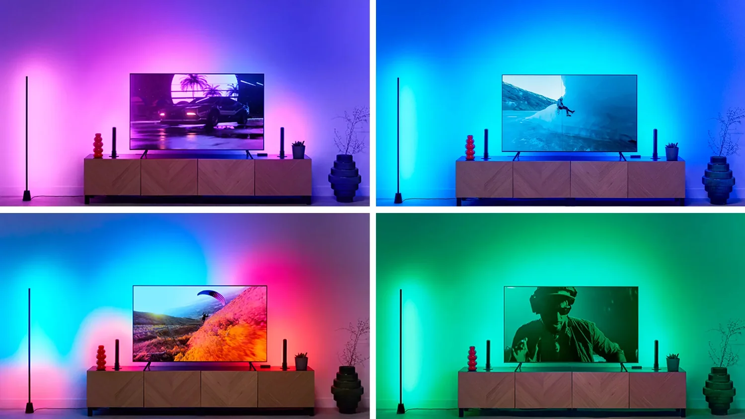 Kit Iluminação Inteligente WiZ HDMI Sync Box para TV 75"-85" com Tira LED RGBIC Wi-Fi - Imagem 5