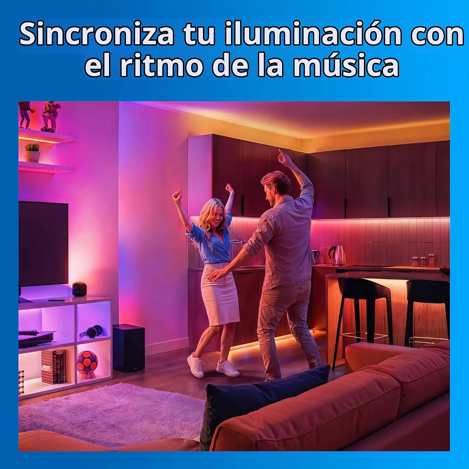 Fita de LED Inteligente Signify Philips RGBICWW 3m 1100lm Wi-Fi Bluetooth Branco - Imagem 7