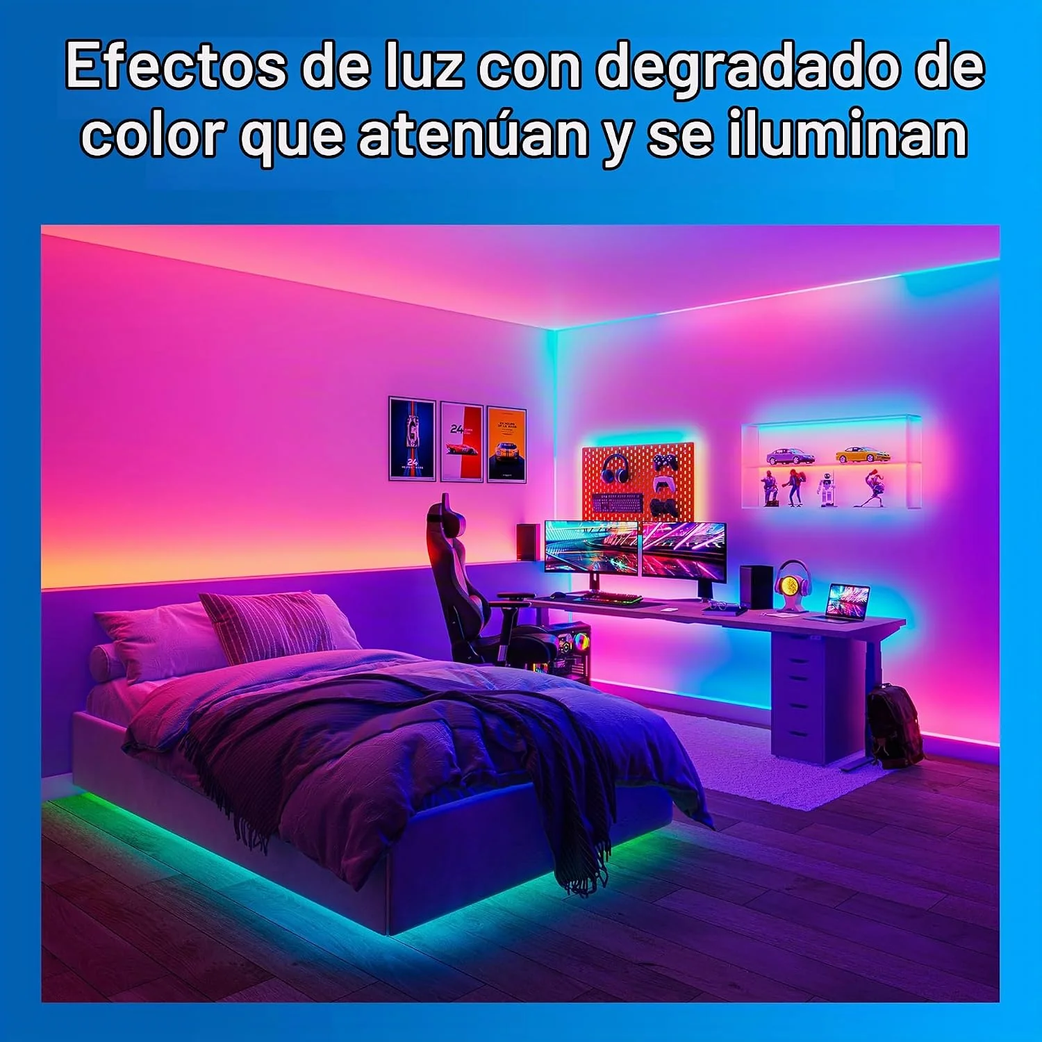 Fita de LED Inteligente Signify Philips RGBICWW 3m 1100lm Wi-Fi Bluetooth Branco - Imagem 4