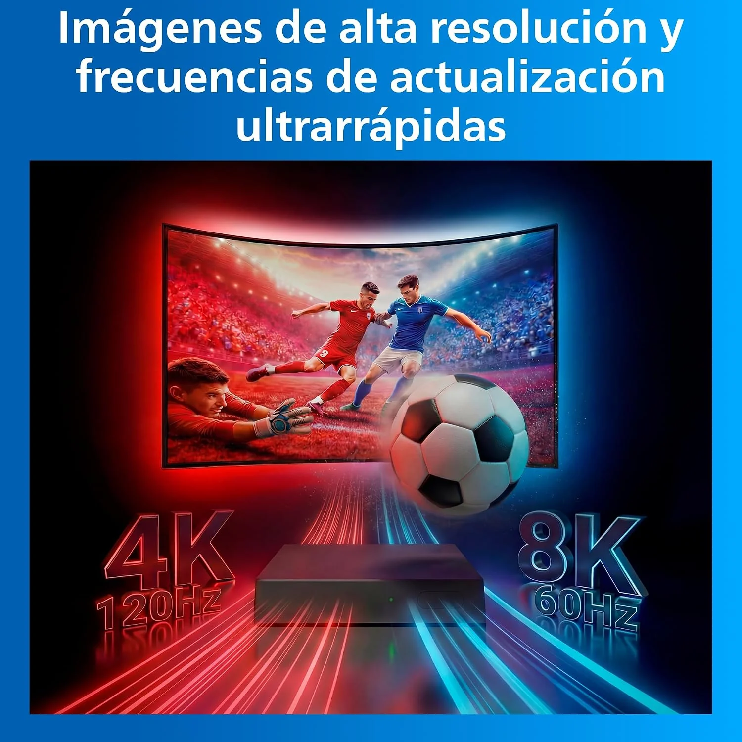 Kit de Iluminação Inteligente Philips HDMI 2.1 Sync Box para TV 75"-85" LED 36W WiFi Bluetooth Preto - Imagem 4